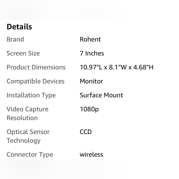 Rohent Back-up Camera BNIB - Picture 4 of 8